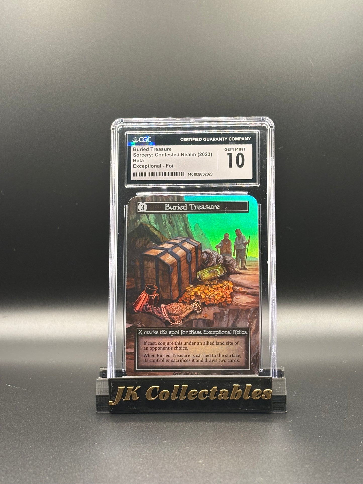 CGC 10 - Sorcery Contested Realm Beta, Buried Treasure Foil