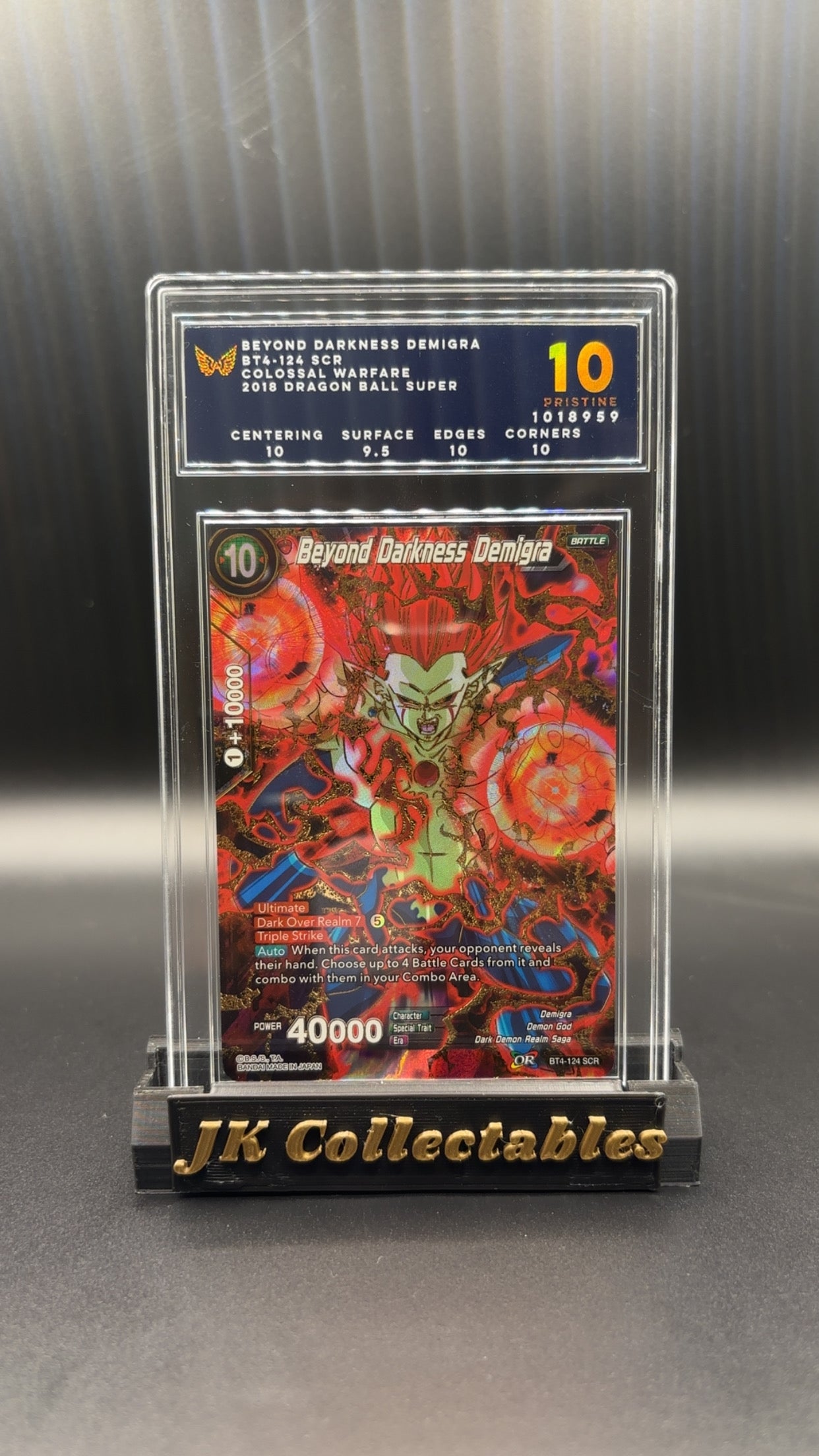 ARK 10 - Dragon Ball Super Beyond Darkness Demigra BT4-124 SCR