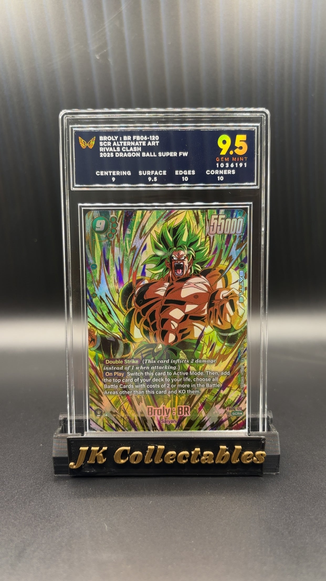 ARK 9.5 - Dragon Ball Fusion World Broly:BR FB06-120 SCR Alt Art