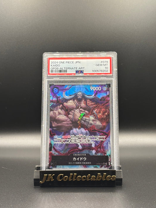 PSA 10 - Japanese One Piece OP08, Kaido Alt Art OP08-079