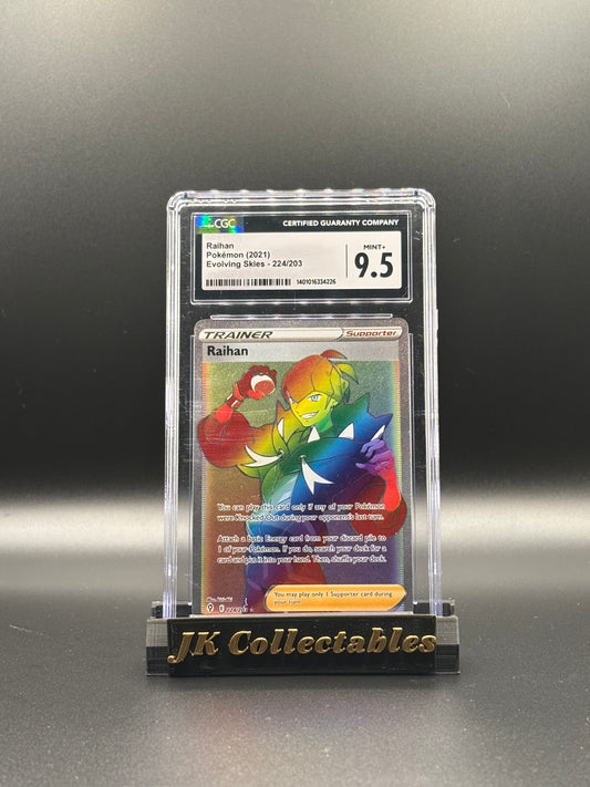 CGC 9.5 -Pokemon Evolving Skies, Raihan Rainbow Rare 224/23