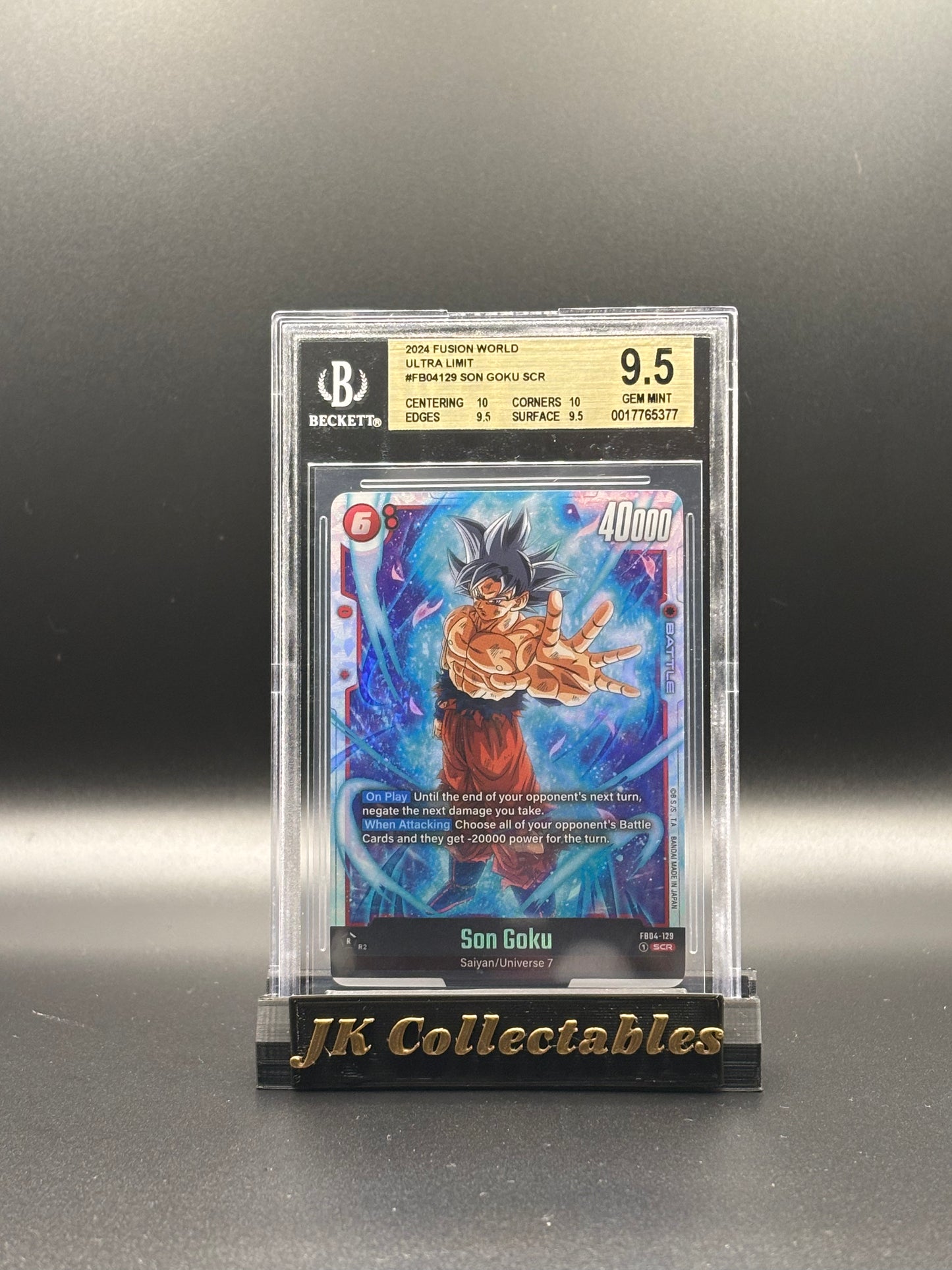 BGS 9.5 - Dragonball Fusion World, Son Goku SCR FB04-129