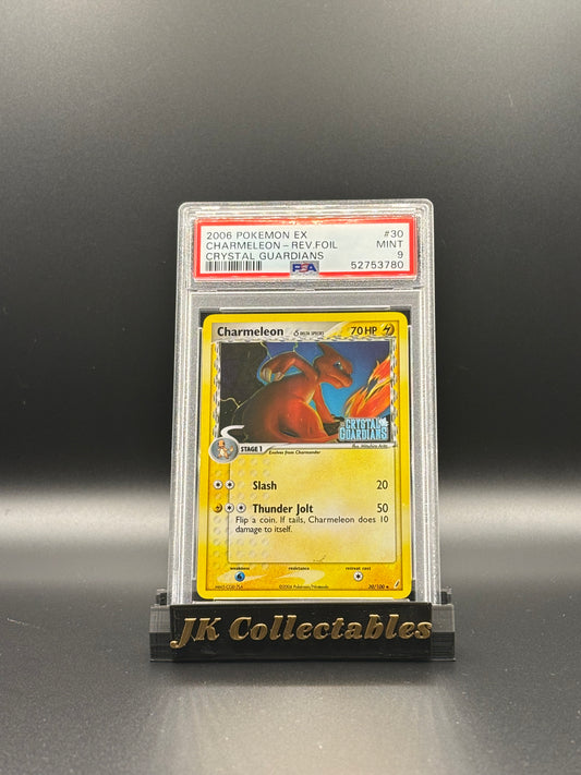 PSA 9 -  Pokemon Crystal Guardian, Reverse Holo Charmeleon 30/100