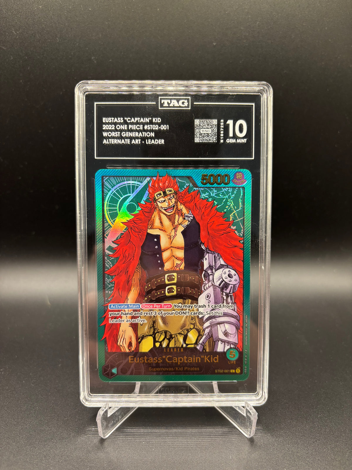 Tag 10 Eustass 'Captain' Kid Alt Art Leader - Worst Generation