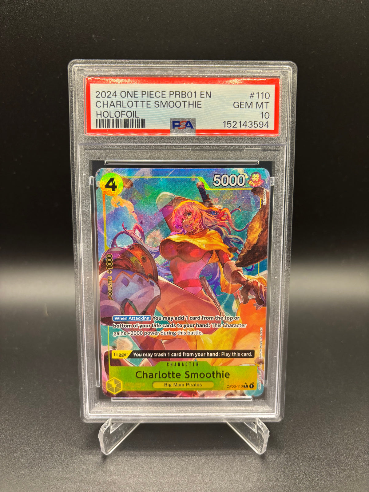 PSA 10 Charlotte Smoothie Alt Art - OP03-110 The Best Volume