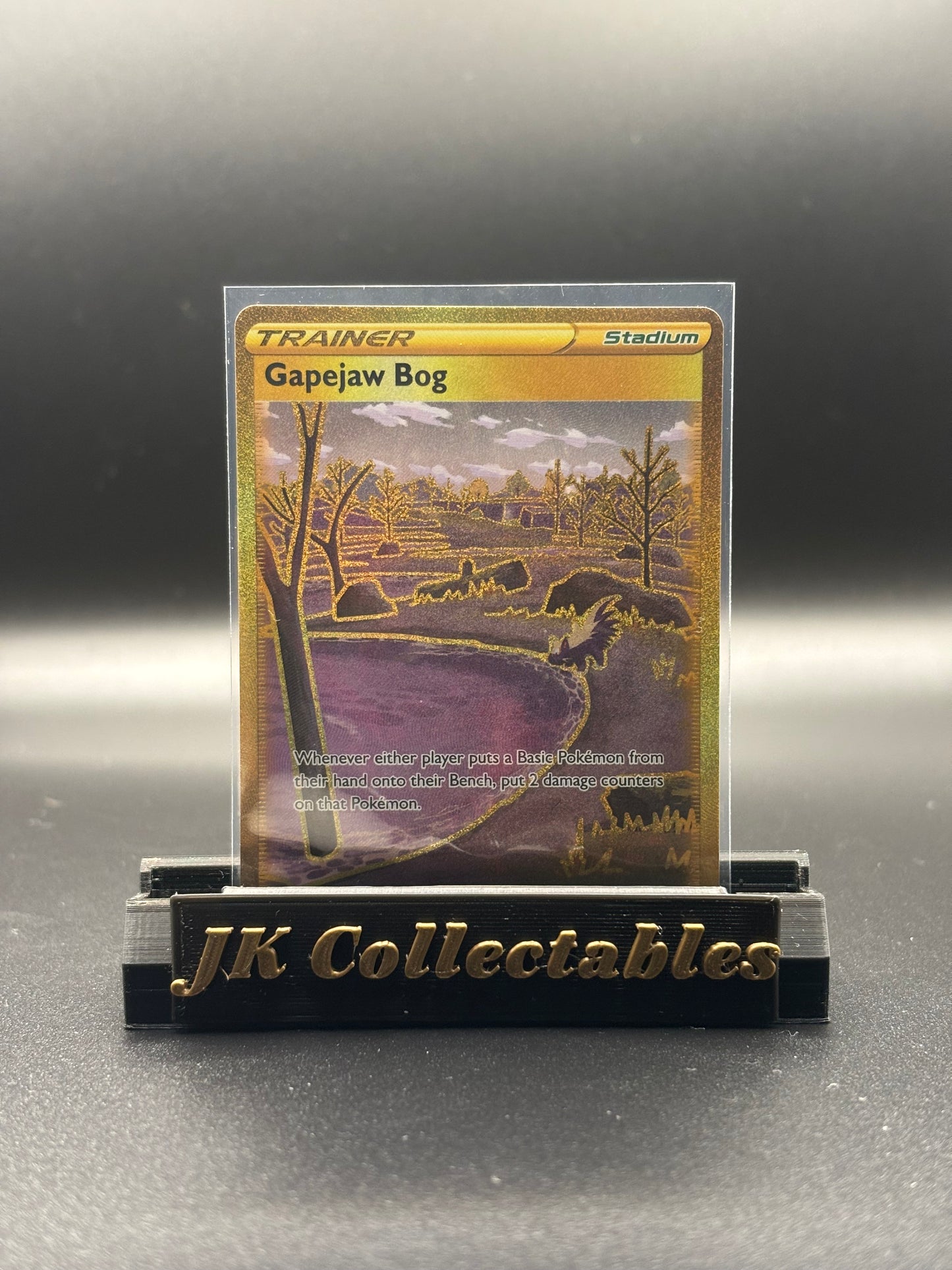 Pokemon SIlver Tempest - Gold Secret Rare Gapejaw Bog 213/195