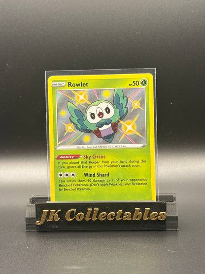 English Pokemon - Shining Fates - Rowlet Shiny SV001/SV122