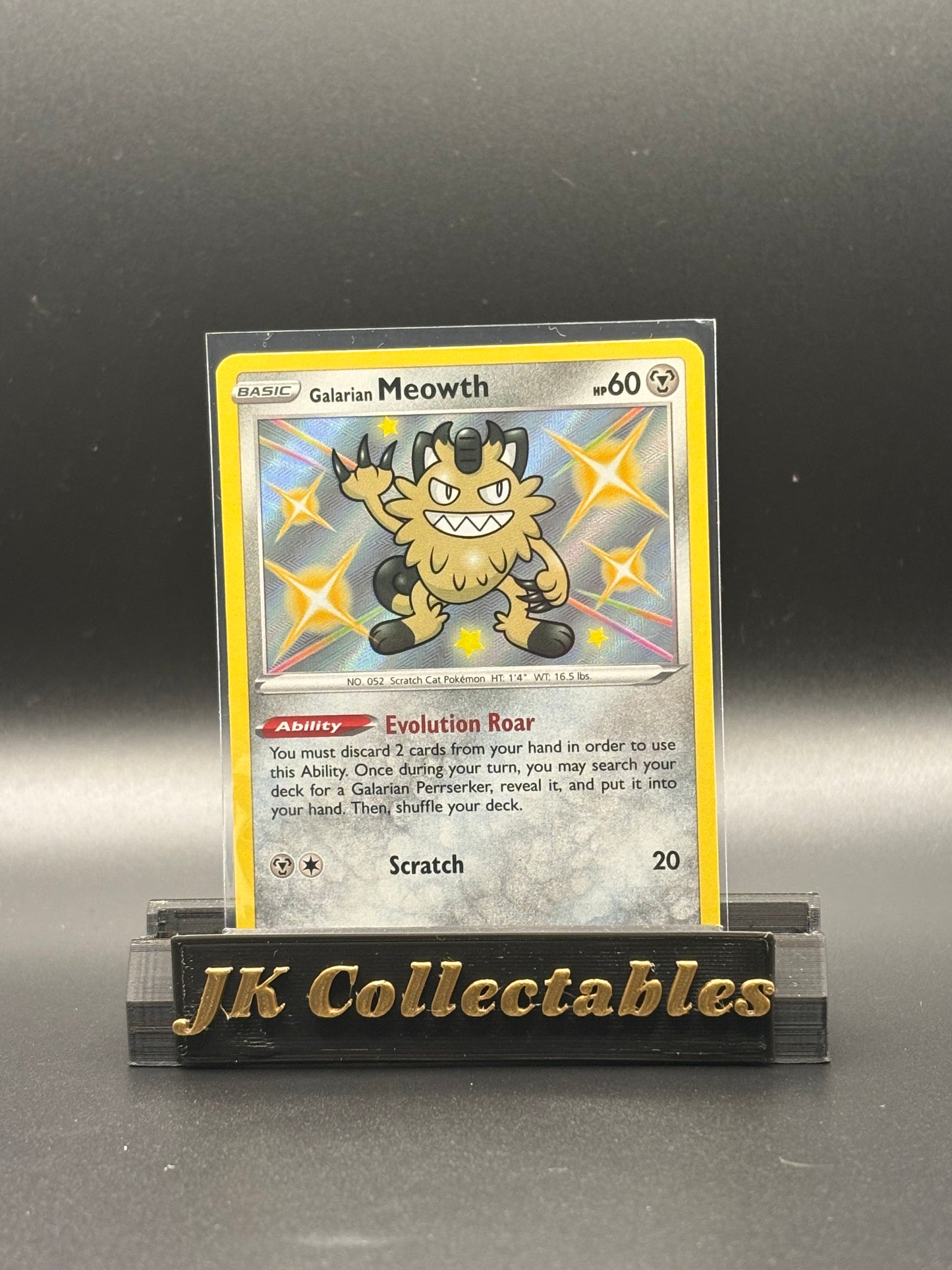 English Pokemon - Shining Fates - Galarian Meowth Shiny SV086/SV122