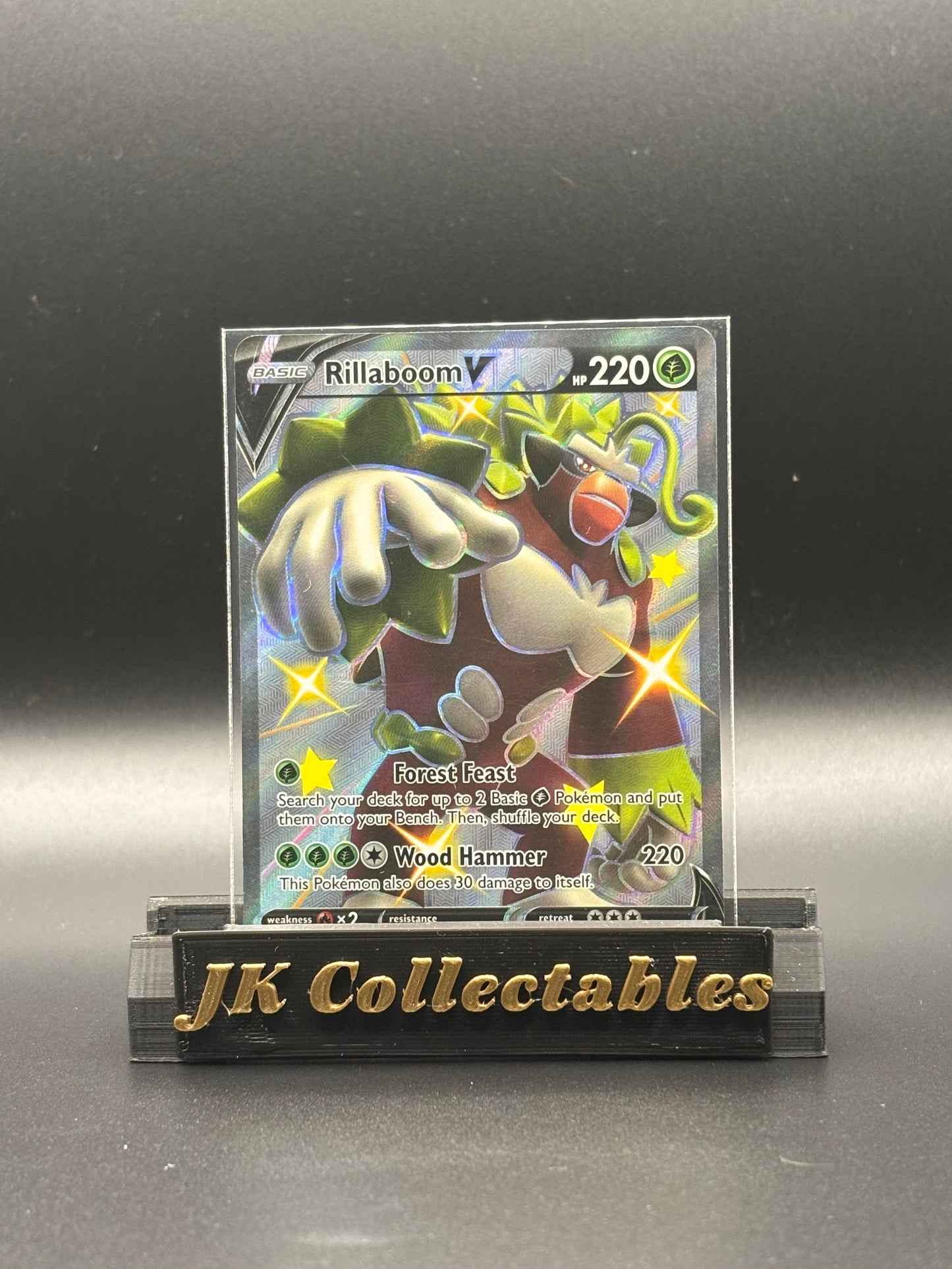 English Pokemon - Shining Fates - Rillaboom VMax Shiny SV105/SV122