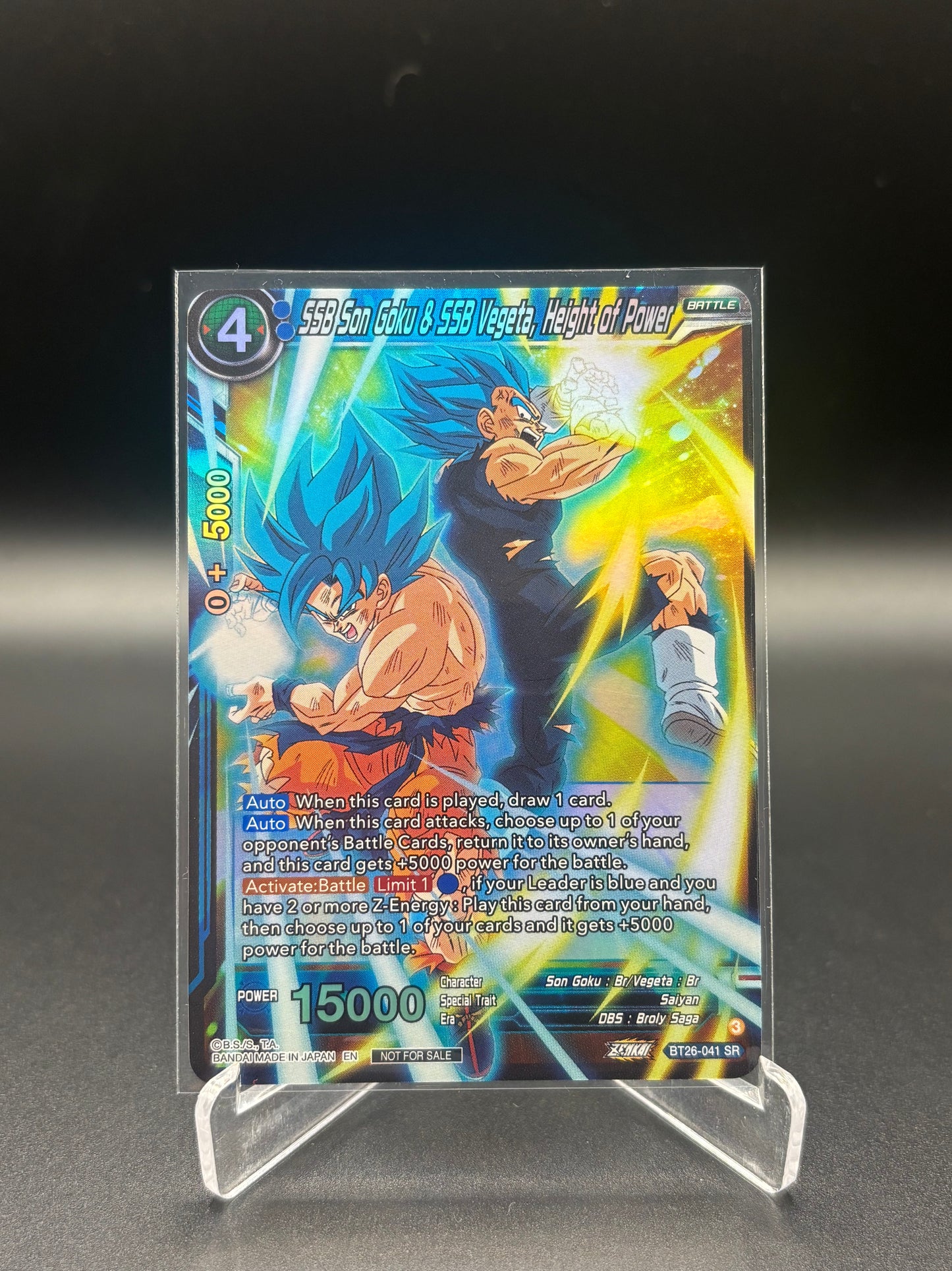 Dragon Ball Super - SSB Son Goku & SSB Vegeta, Height Of Power Bt26-041 (Not For Sale Promo)