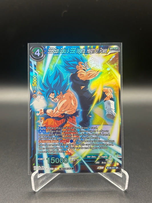 Dragon Ball Super - SSB Son Goku & SSB Vegeta, Height Of Power Bt26-041 (Not For Sale Promo)