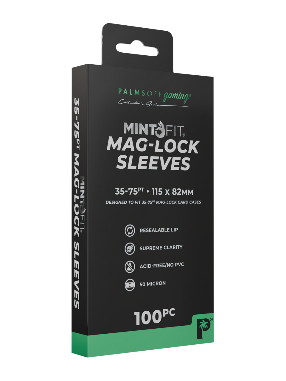 MintFit Mag-Lock Card Case Sleeves (35pt-75pt) - 100pc
