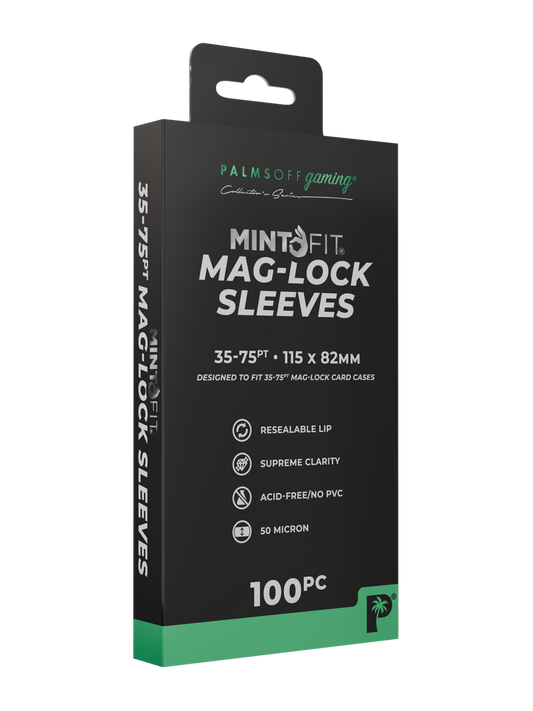MintFit Mag-Lock Card Case Sleeves (35pt-75pt) - 100pc